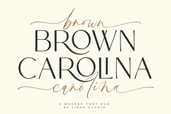 Brown Carolina Duo Font for Modern Designs