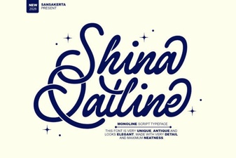 Shina Qatline Font for Modern, Artistic Projects